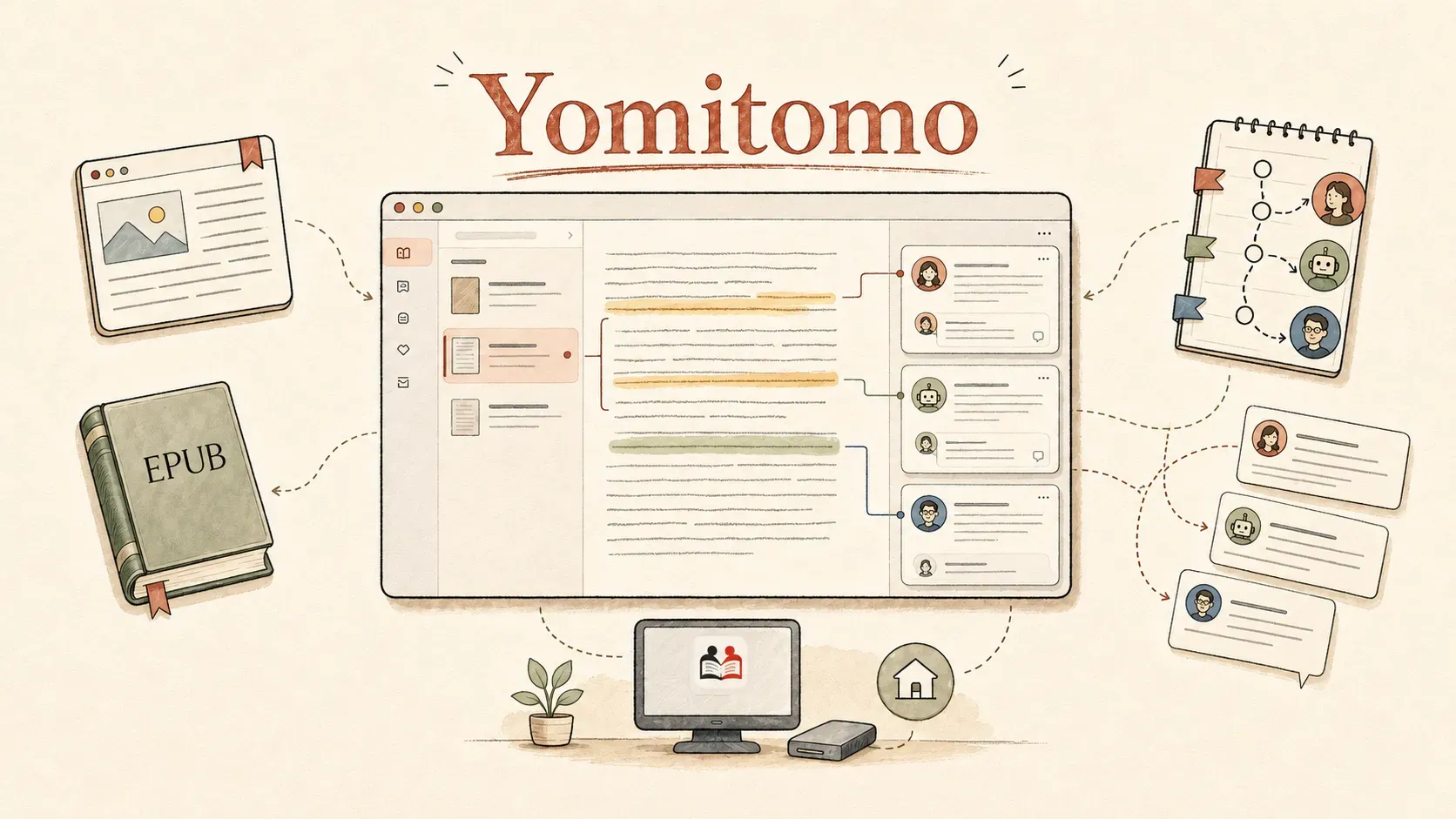 Yomitomo 阅读界面