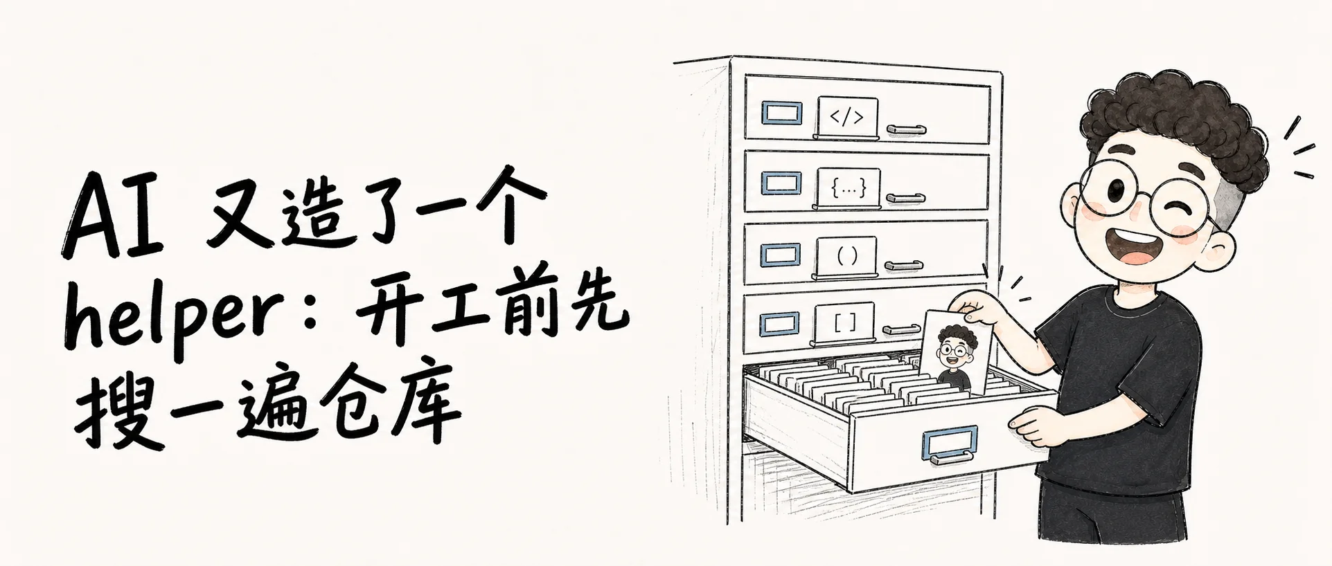 AI 又造了一个 helper:开工前先搜一遍仓库